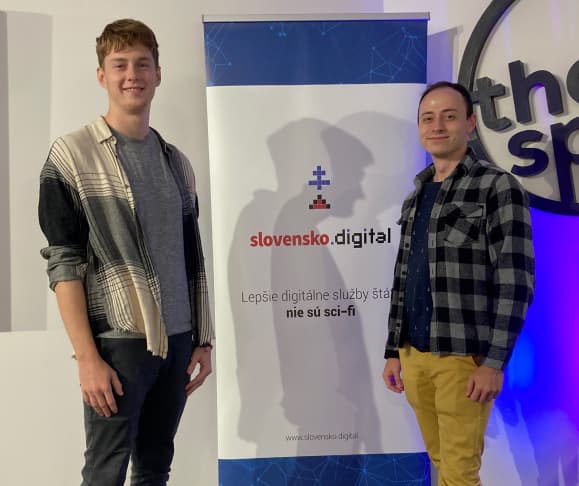 Me and my colleagu at the Slovak Digital workshop